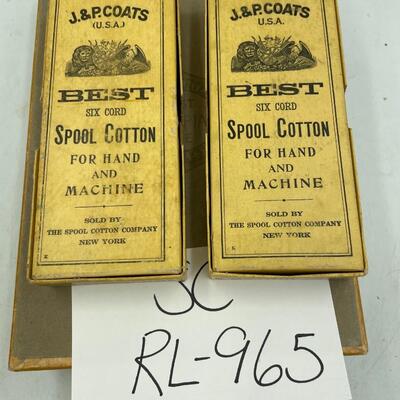 J&P Coats advertising boxes
