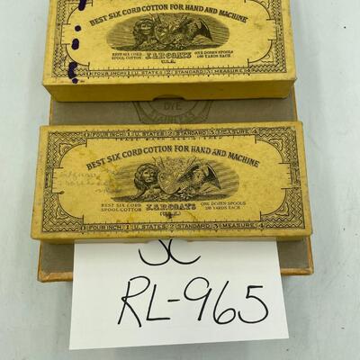 J&P Coats advertising boxes