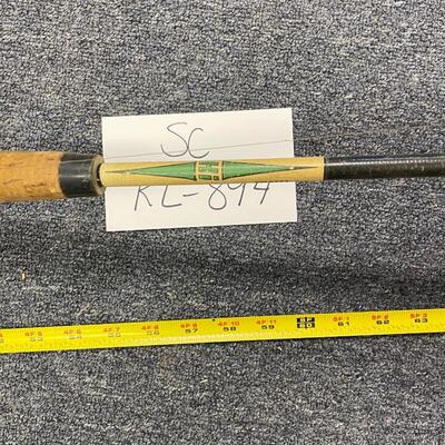 Johnson century #1008 reel and Ike Walton fiberglass rod