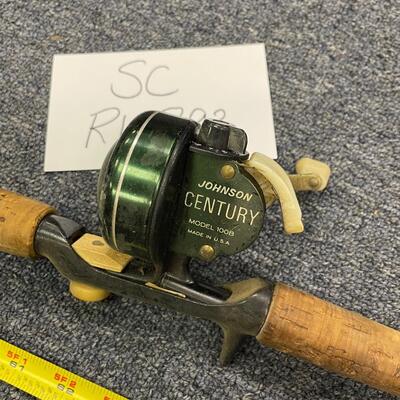 Johnson Century model 1008 rod & Ike Walton fiberglass rod