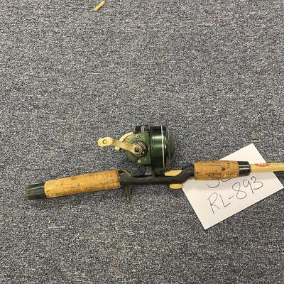 Johnson Century model 1008 rod & Ike Walton fiberglass rod