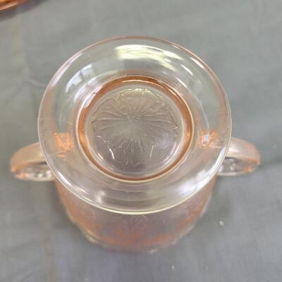Vintage Dogwood Pink Depression Glass
