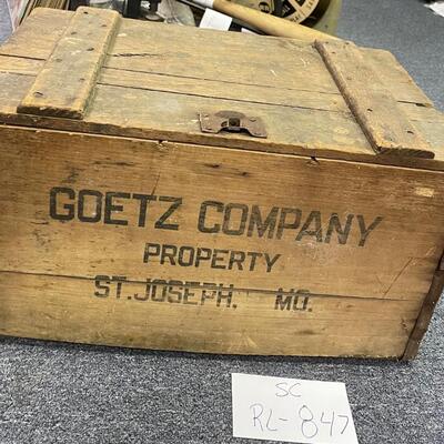 Goetz Co. Wooden storage box