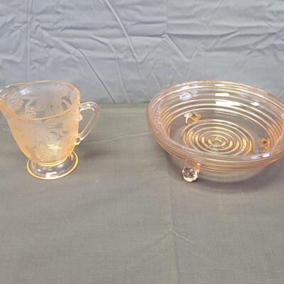 Vintage Pink Depression Glass