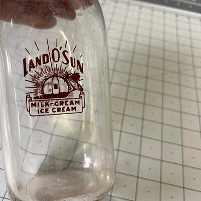 Land O' Sun 1 Quart Milk Bottle