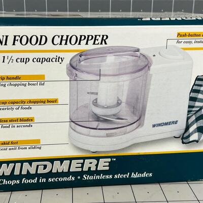 Windemere New in the Box Food Chopper 
