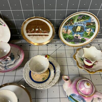 Miniature Tea Cups and Plates