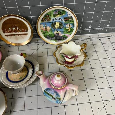 Miniature Tea Cups and Plates