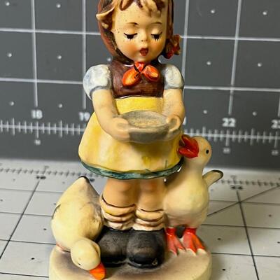 Hummel Figurine, Girl With Duck 