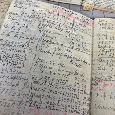 Several Notebook Diary's 19430's, 40's, 50's Green River Utah 
