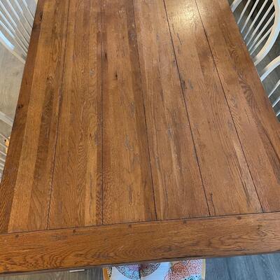 Butcher block handmade dining table 6 chairs
