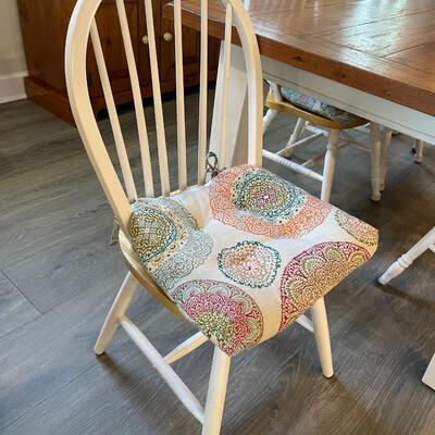 Butcher block handmade dining table 6 chairs