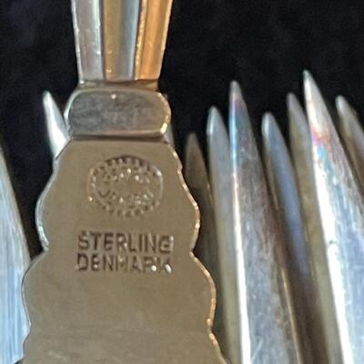 Sterling flatware service for 12 Danish Georg Jensen Sterling Silver