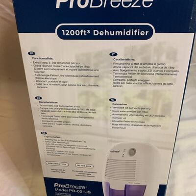 Pro Breeze Dehumidifiers for Home ðŸ¡ or RV ðŸš 225 sq ft Mini Dehumidifier, Compact Portable