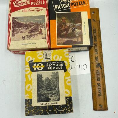 Set of 3 vintage puzzles
