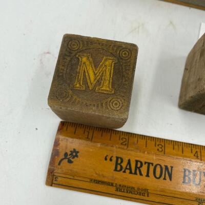 Vintage wood blocks-set of 20