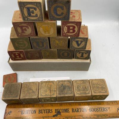 Vintage wood blocks-set of 20