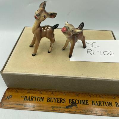 Vintage fawns salt&pepper shakers