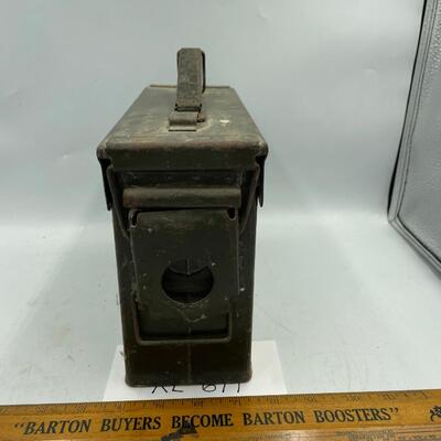 Vintage steel military ammo box standard