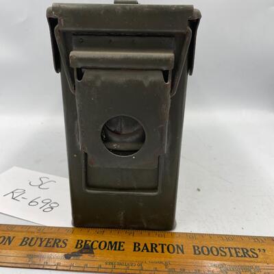Vintage military ammo metal cartridge box