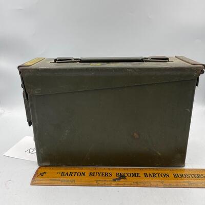 Vintage military ammo metal cartridge box