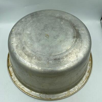 Large metal bowl