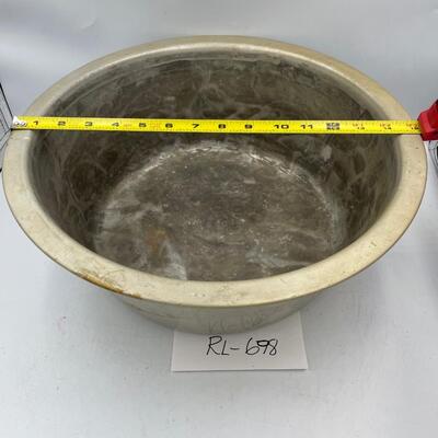 Large metal bowl