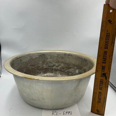 Large metal bowl