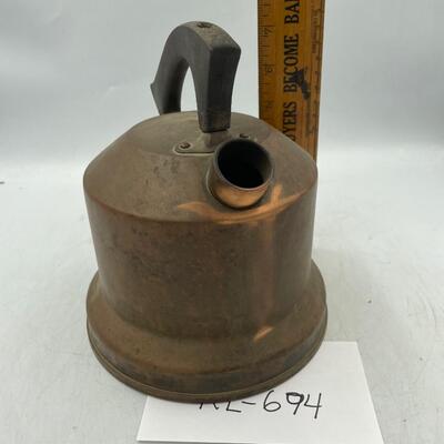 Vintage farmhouse copper tea kettle