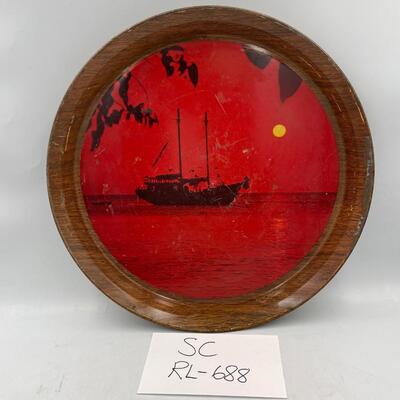 Sunset metal tray