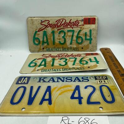 Set of 3 license plates
