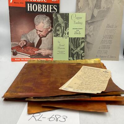 Copper hobby lot-4 large, 4 1/2â€ sheets,