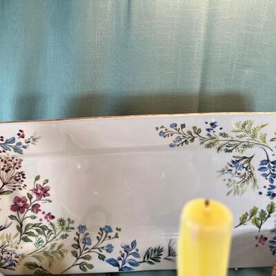 White ware Spanish Handcrafted  flower or candle dishes, set of new Cheese  knives, Snack plates