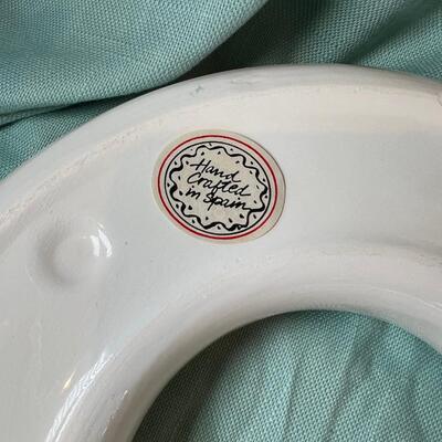 White ware Spanish Handcrafted  flower or candle dishes, set of new Cheese  knives, Snack plates