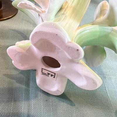 Fritz and Flyod orchid Candle holders, Shell dishes, Lenox candles