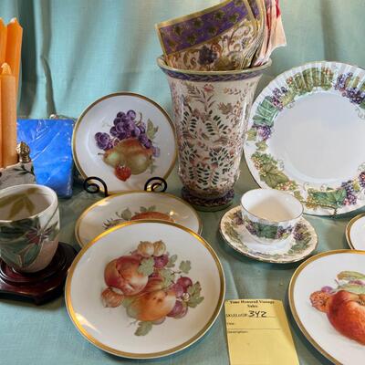 Vintage new Orchard German display plate, cup Suacer