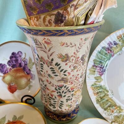 Vintage new Orchard German display plate, cup Suacer