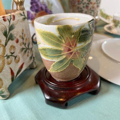 Vintage new Orchard German display plate, cup Suacer