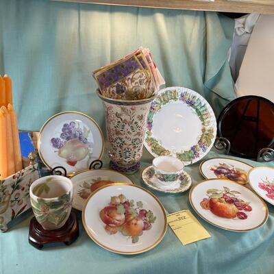 Vintage new Orchard German display plate, cup Suacer
