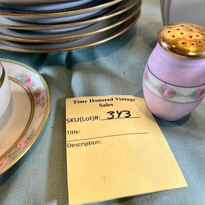 Set Of Austrian Fine China, Limoges Nappy, Havalnd French plate,