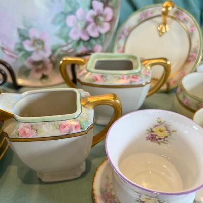 Set Of Austrian Fine China, Limoges Nappy, Havalnd French plate,