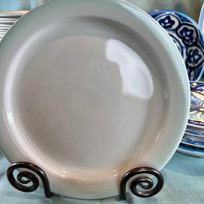 Nile Glow everyday fancy plates, Noritake Stoeware, Corning Augusta