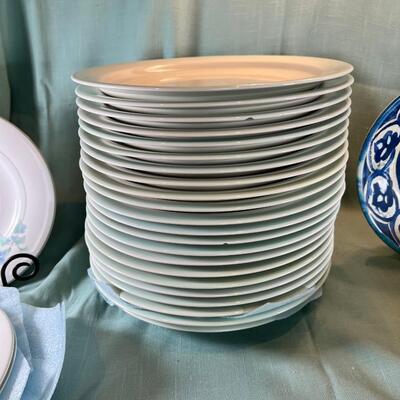 Nile Glow everyday fancy plates, Noritake Stoeware, Corning Augusta