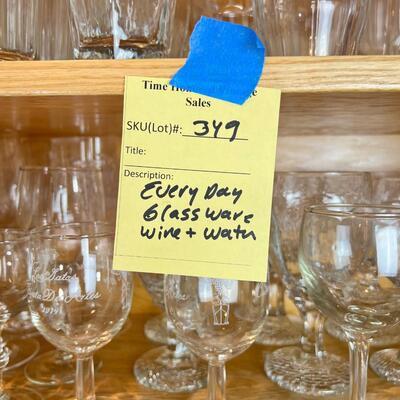 Shleves full of Drinking and wine glasses