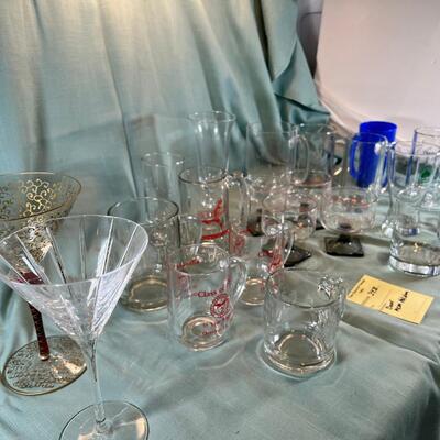 MCM Christmas hot toddy glasses, variety of Glass beer stiens