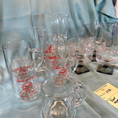 MCM Christmas hot toddy glasses, variety of Glass beer stiens