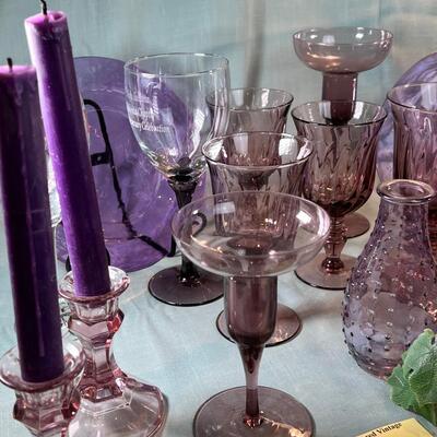 Purple Table Decor