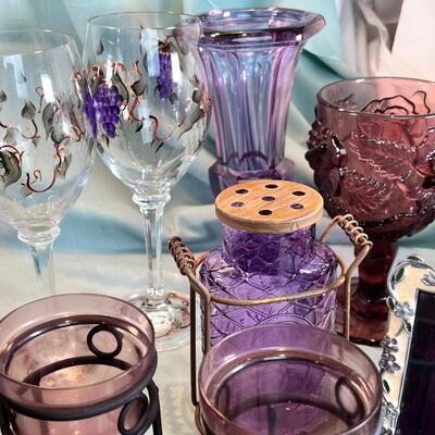 Purple Table Decor
