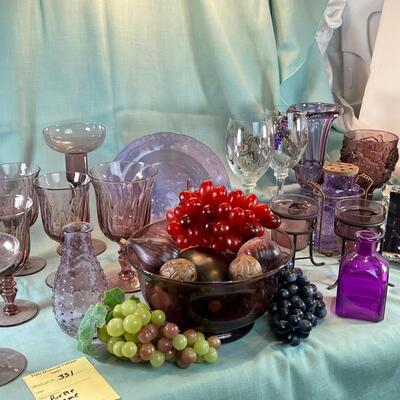 Purple Table Decor