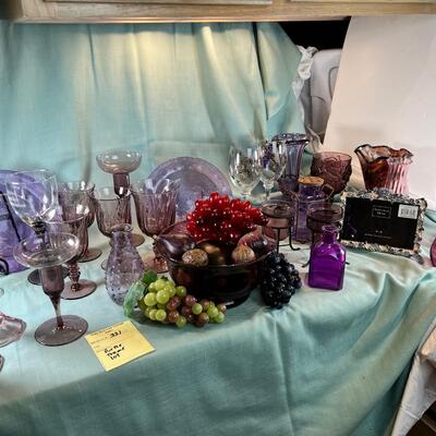 Purple Table Decor